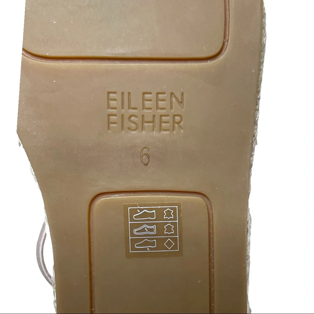 Eileen Fisher Lee Espadrilles 6 Slip-On Flat Loafers Suede Leather Taupe